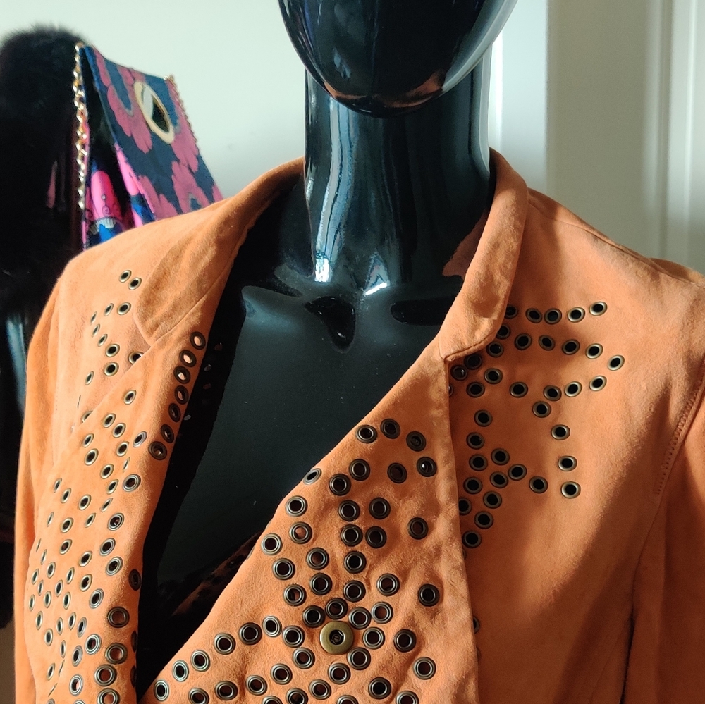 Suede Studded Jacket - Picture 3 of 8